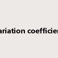 variation coefficient是什么意思