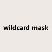wildcard mask是什么意思