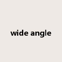 wide angle是什么意思