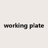 working plate是什么意思