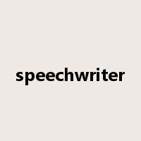 speechwriter是什么意思