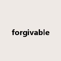 forgivable是什么意思