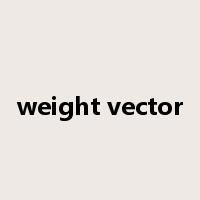 weight vector是什么意思