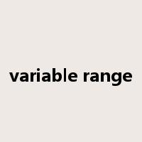 variable range是什么意思