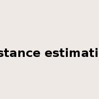 distance estimation是什么意思