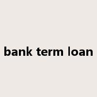 bank term loan是什么意思
