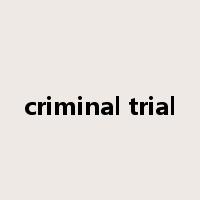 criminal trial是什么意思