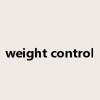 weight control是什么意思