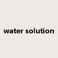 water solution是什么意思
