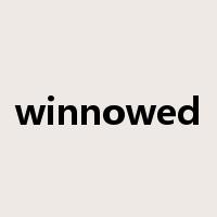 winnowed是什么意思