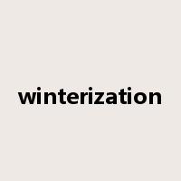 winterization是什么意思