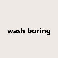 wash boring是什么意思