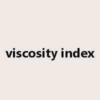 viscosity index是什么意思