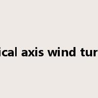 vertical axis wind turbine是什么意思