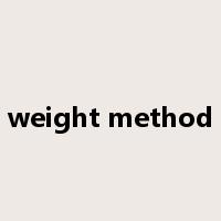 weight method是什么意思