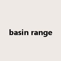 basin range是什么意思