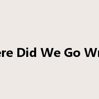 Where Did We Go Wrong是什么意思