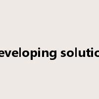 developing solution是什么意思