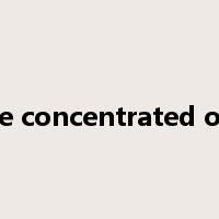 be concentrated on是什么意思