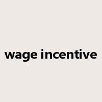 wage incentive是什么意思