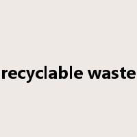 recyclable waste是什么意思