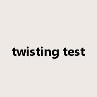 twisting test是什么意思