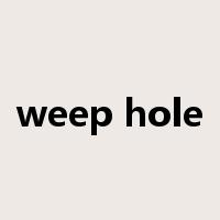 weep hole是什么意思