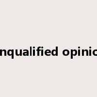 Unqualified opinion是什么意思