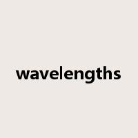 wavelengths是什么意思