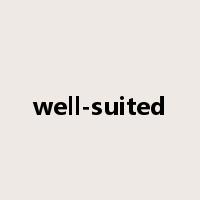 well-suited是什么意思