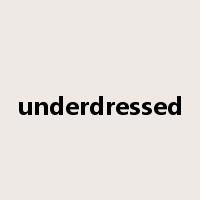 underdressed是什么意思