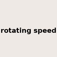 rotating speed是什么意思