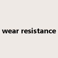 wear resistance是什么意思