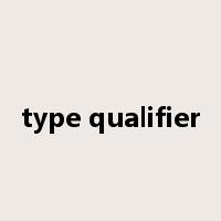 type qualifier是什么意思