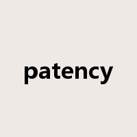 patency是什么意思
