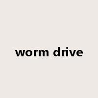 worm drive是什么意思
