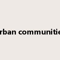urban communities是什么意思