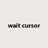 wait cursor是什么意思