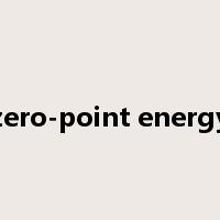 zero-point energy是什么意思
