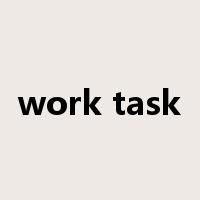 work task是什么意思