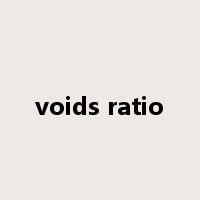 voids ratio是什么意思
