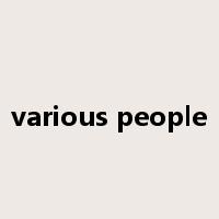 various people是什么意思