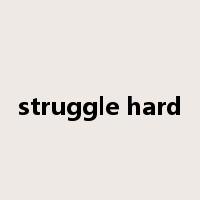 struggle hard是什么意思