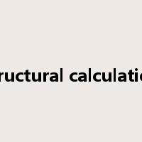 structural calculation是什么意思