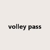 volley pass是什么意思
