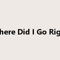 Where Did I Go Right是什么意思