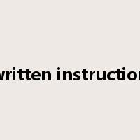 written instruction是什么意思
