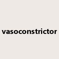 vasoconstrictor是什么意思