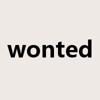 wonted是什么意思