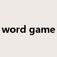word game是什么意思